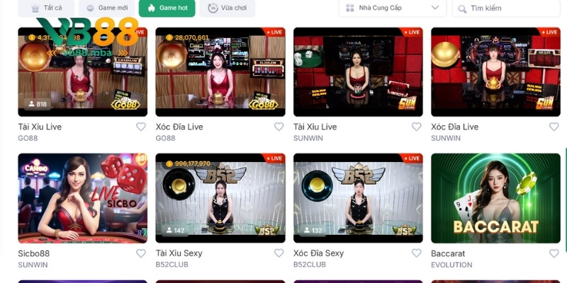 Khám phá sảnh cược Casino VB88